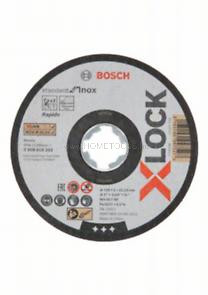 Bosch X-LOCK Standard for Inox 125x1x22,23 mm egyenes vágótárcsa