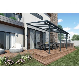Palram Sierra 4200 antracit szürke 3 x 4,25 pergola  - akár össze szereléssel is rendelheti