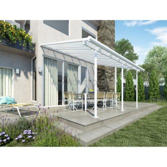 Palram Sierra 4200 fehér 3 x 4,25 pergola - akár össze szereléssel is rendelheti