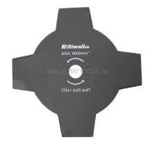   Riwall PRO Négyfogú vágókorong a bozótvágóhoz. 255 mm, belső átmérő 25,4 mm, vastagsága 1,4 mm